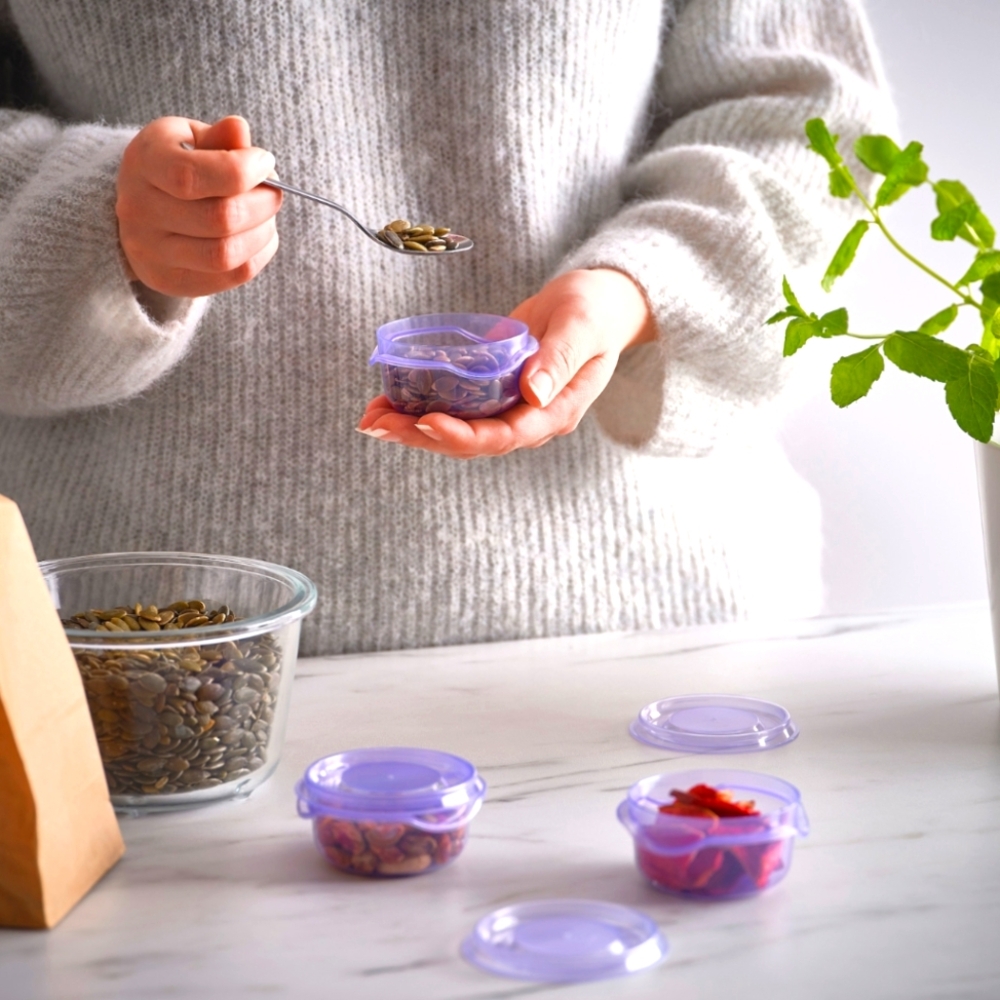 New IKEA Purple Storage Containers PRUTA 2 oz. SET OF 3